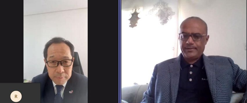 وزير التخطيط يبحث مع السفير الياباني بناء القدرات ودعم البنية التحتية للقطاعات الخدمية والحيوية